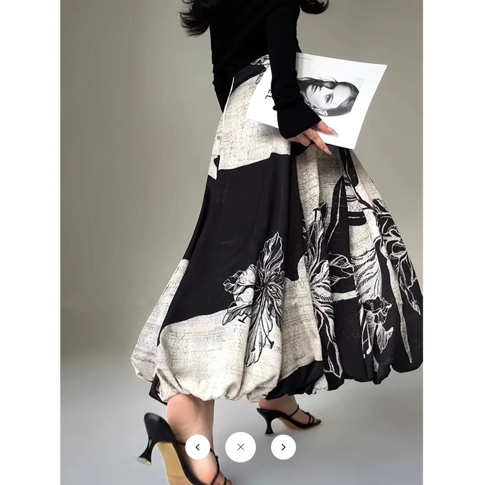 NWT Commense Bud Waist Side-Zipper Midi Skirt Sz XL - Picture 5 of 7